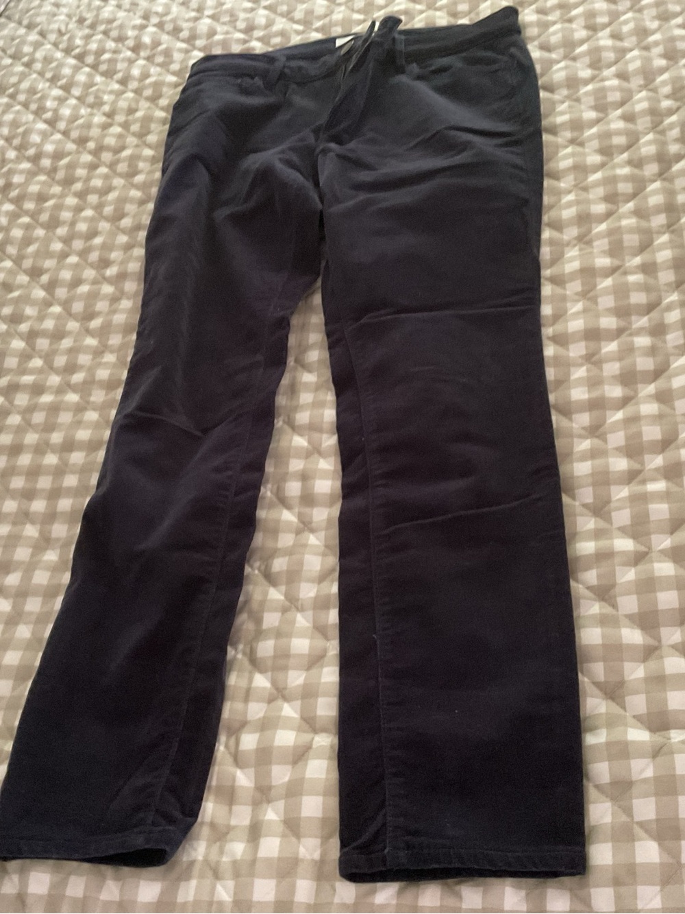 LOFT Straight-Leg Pants in Navy Blue